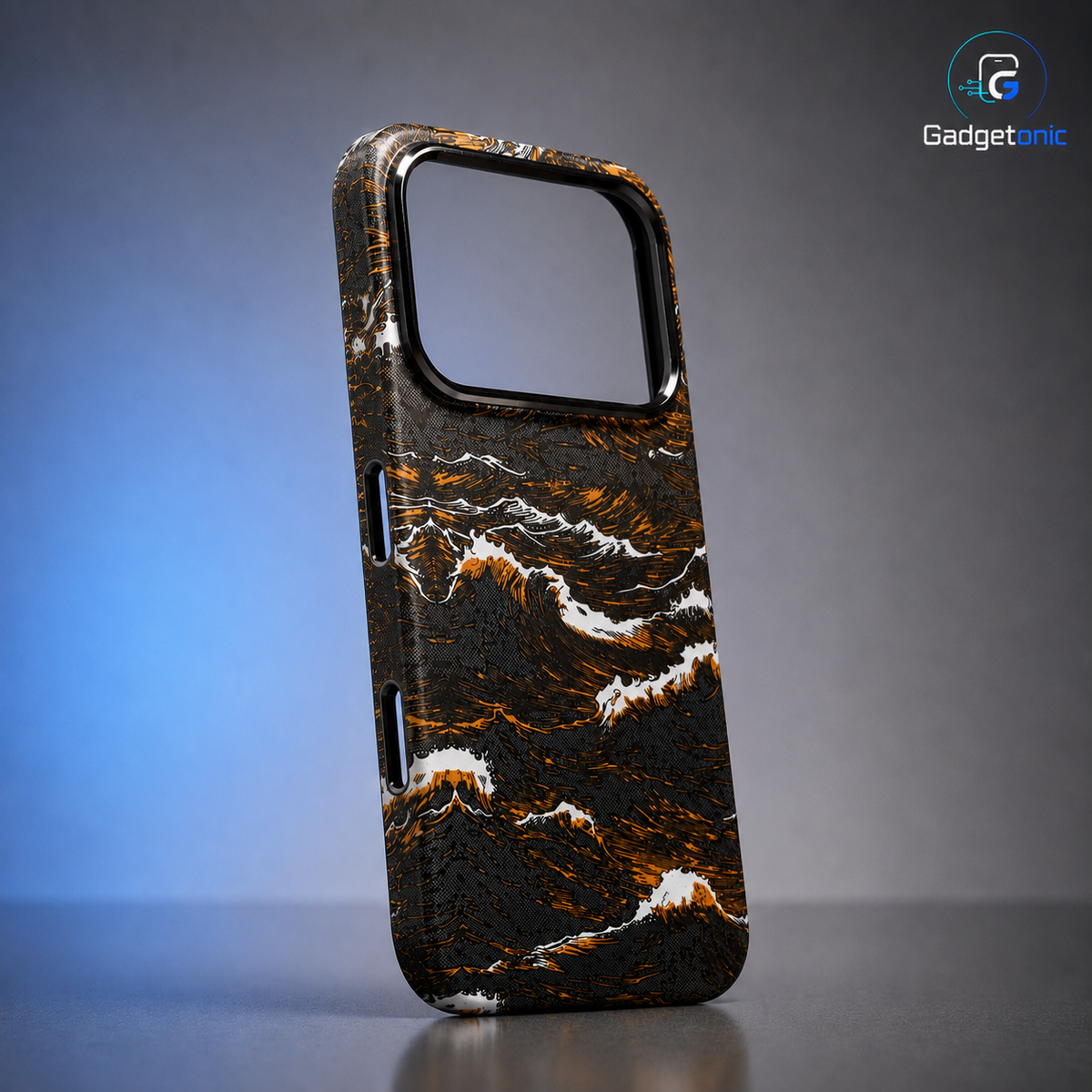 Wave Pattern Black Case Iphone 17PM