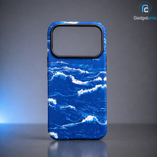 Wave Pattern Blue Case Iphone 17PM