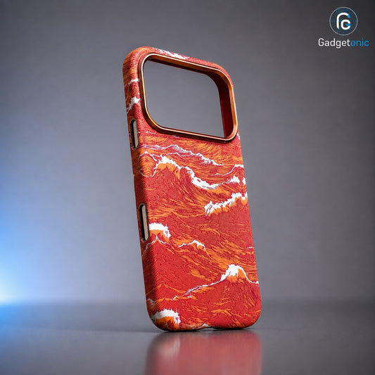 Wave Pattern Orange Case Iphone 17PM