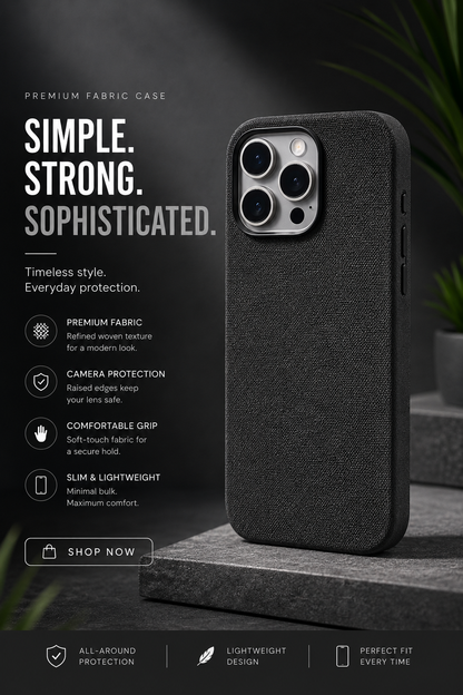 Premium Black Textured Cover