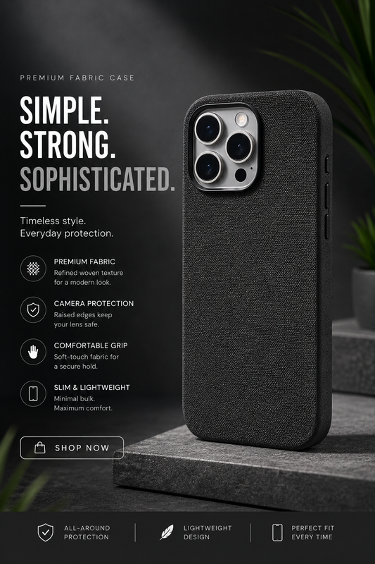 Premium Black Textured Cover