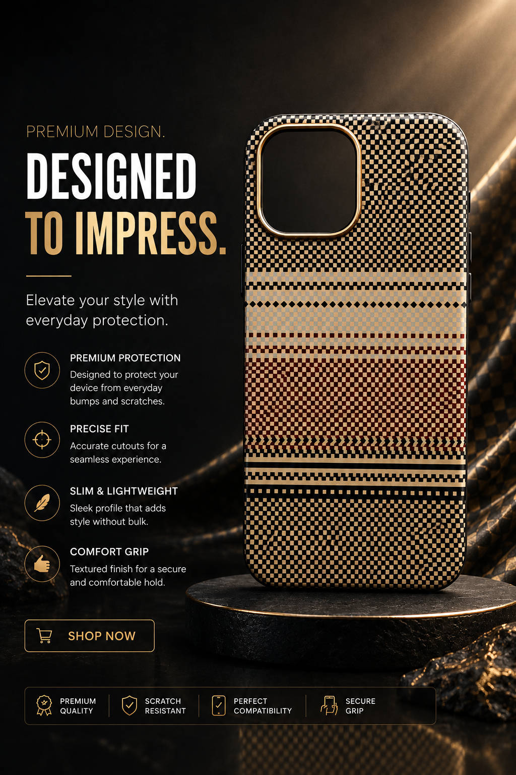 PITAKA Golden Case Iphone 13PM