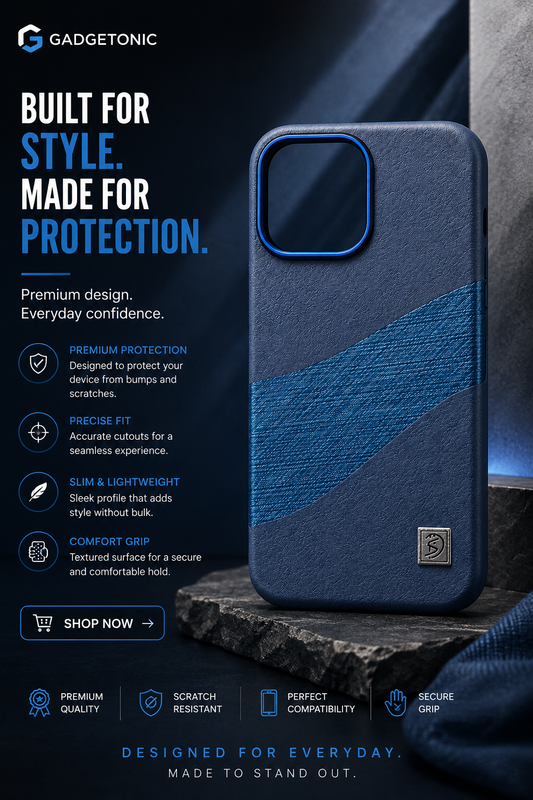Royal Texture Blue Case Iphone 13PM
