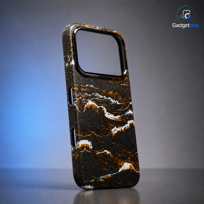 Wave Pattern Black Case Iphone 17PM