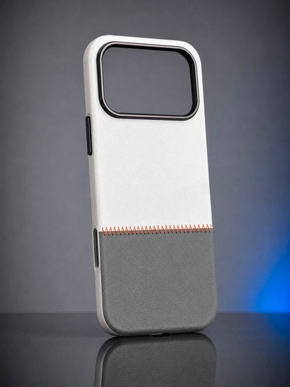 Two Tone Stitch White Case Iphone 17PM
