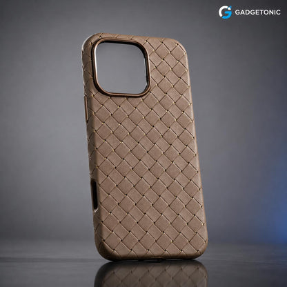Premium Brown Woven Case Iphone 16PM