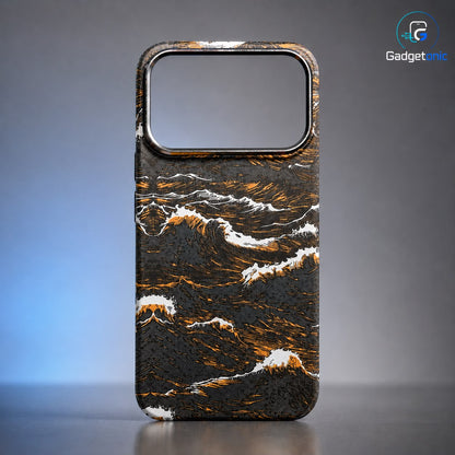 Wave Pattern Black Case Iphone 17PM