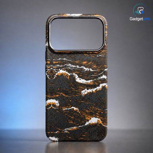 Wave Pattern Black Case Iphone 17PM