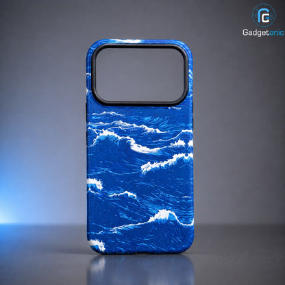 Wave Pattern Blue Case Iphone 17PM