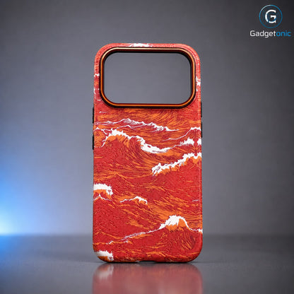Wave Pattern Orange Case Iphone 17PM