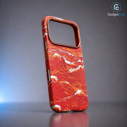 Wave Pattern Orange Case Iphone 17PM